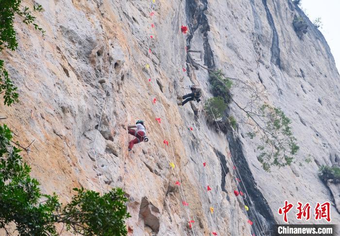 2024中国攀岩自然岩壁系列赛广西马山站收官：四