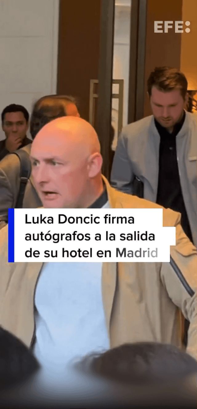 东契奇现身马德里街头签名 球迷热议湖人续约困