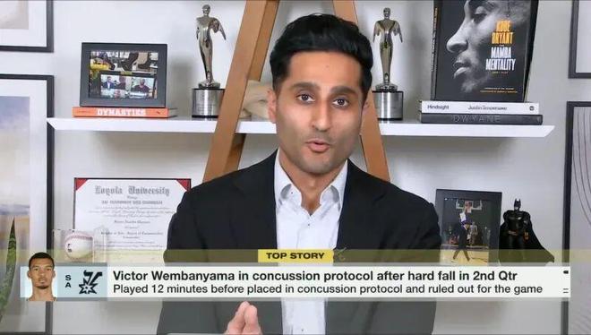 文班亚马脑震荡马刺季后赛陷入被动